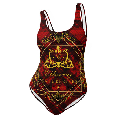 Ellerruj One-Piece Swimsuit Red Plaid