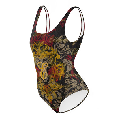 Ellerruj One-Piece Swimsuit Gold Crest