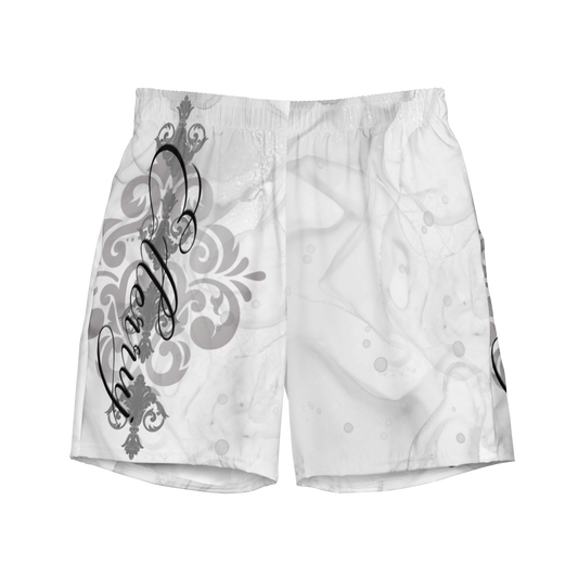 Ellerruj Swim Trunks White Side Print